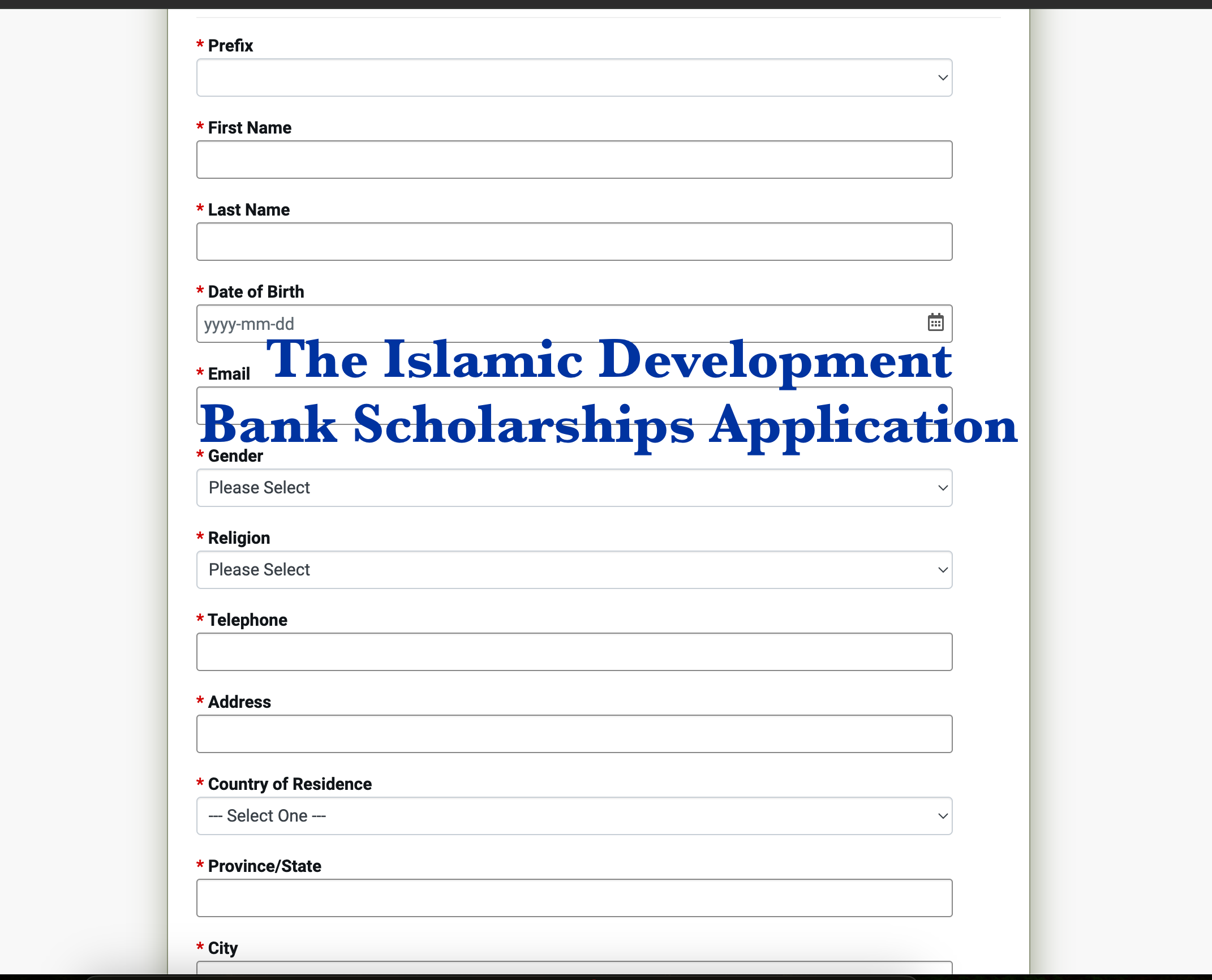 Islamic Development Bank scholarships