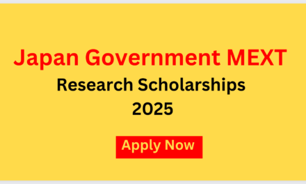 Japan Government MEXT Research Scholarships for International Students. Apply Now